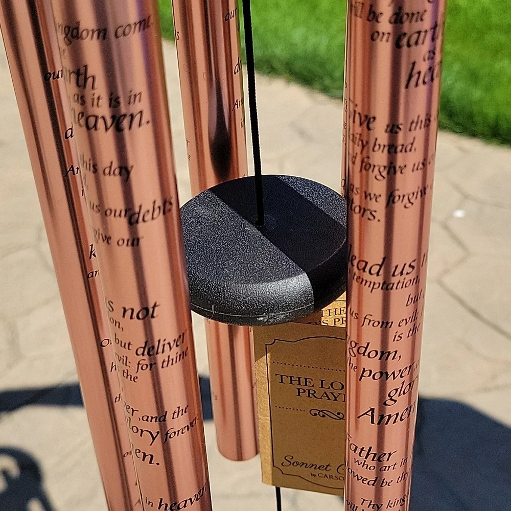 Wind Chime with Black Accents. New Inbox. Copper - Picture 3 of 6